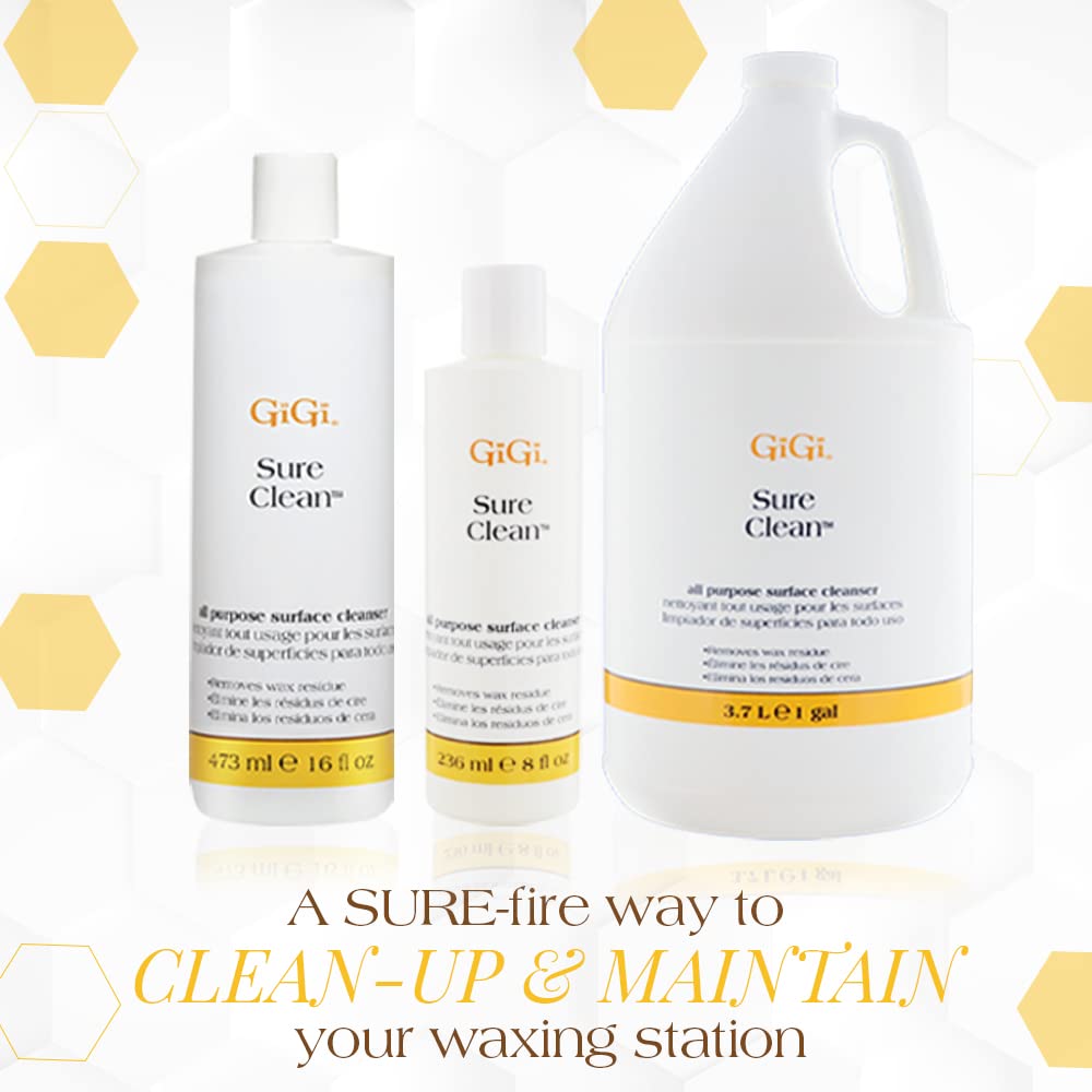 GIGI Sure Clean Wax Remover - All-Purpose Surface Cleaner for Wax Residue Removal, 8 fl oz Beauty and Personal Care GIGI