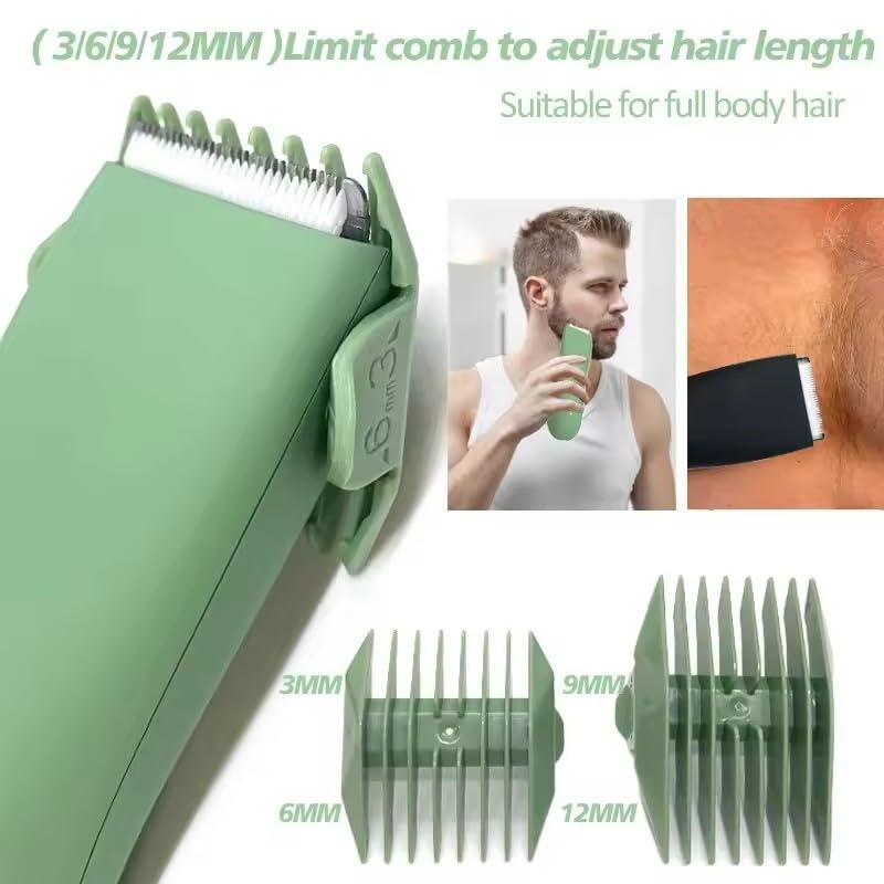 QDKVTNDJZ Body Pubic Hair Trimmer for Men, Electric Groin, Waterproof Groomer with Replaceable Ceramic Blade Beauty and Personal Care QDKVTNDJZ