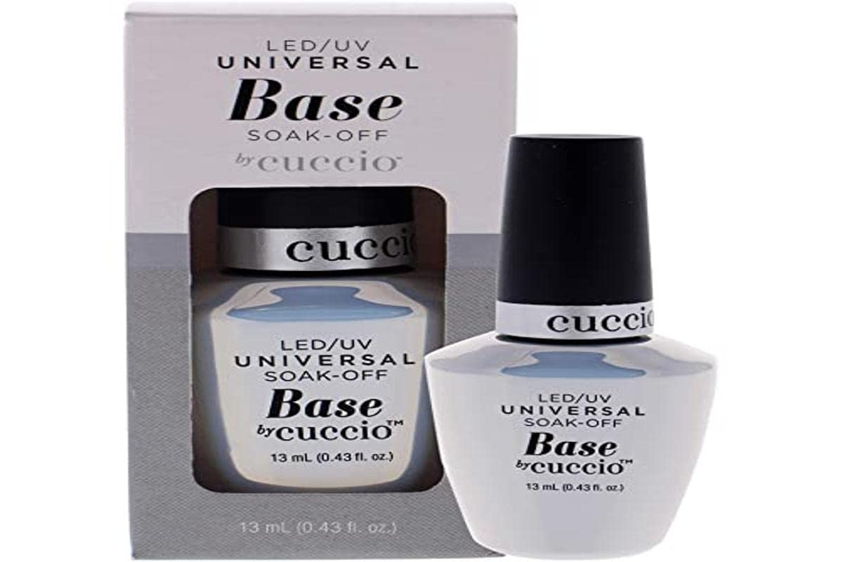 Cuccio Pro LED/UV Universal Soak Off Base - Creates The Perfect Canvas - Adds More Strength To Your Gel Polish - Smoothens Ridges And Imperfections On