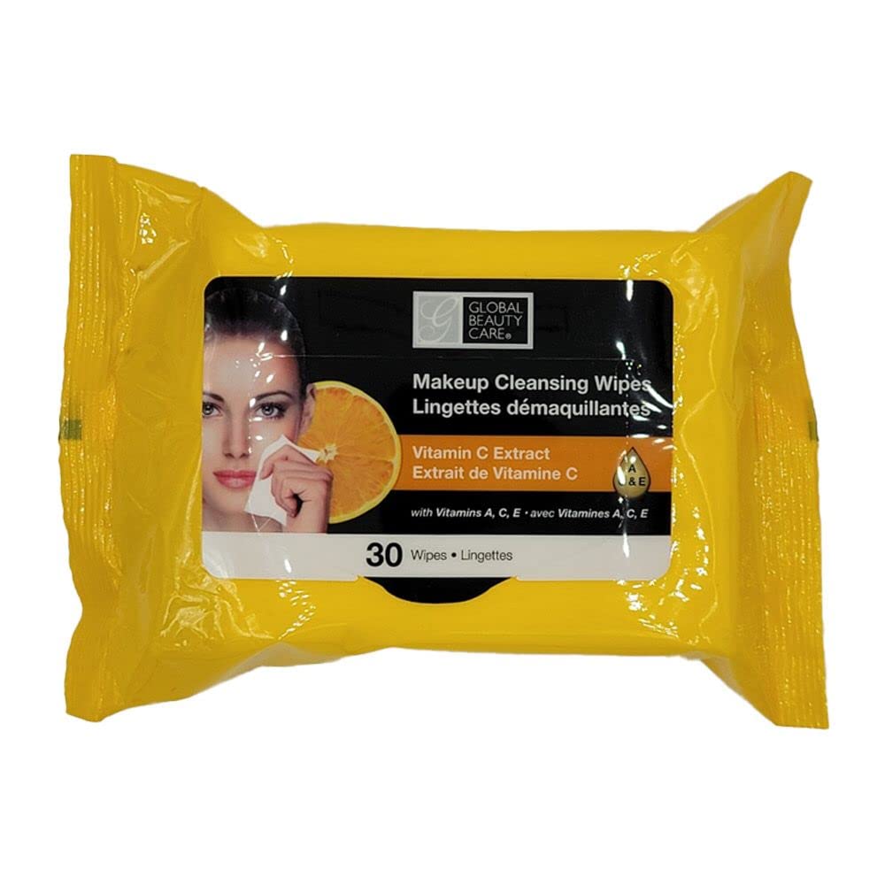 Global Beauty Care Makeup Cleansing Wipes 120 Count (4-Pack) (ASSORTED - 2PK x VITAMIN C | CUCUMBER) Beauty & Personal Care Global Beauty Care
