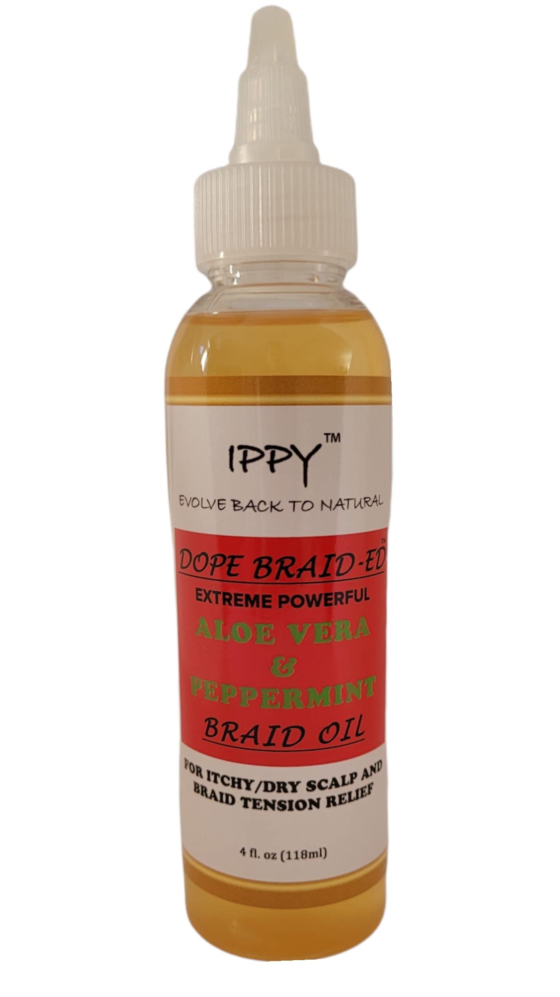 IPPY DOPE BRAID~ED ALOE VERA & PEPPERMINT BRAID OIL 4oz Beauty & Personal Care IPPY BEAUTY