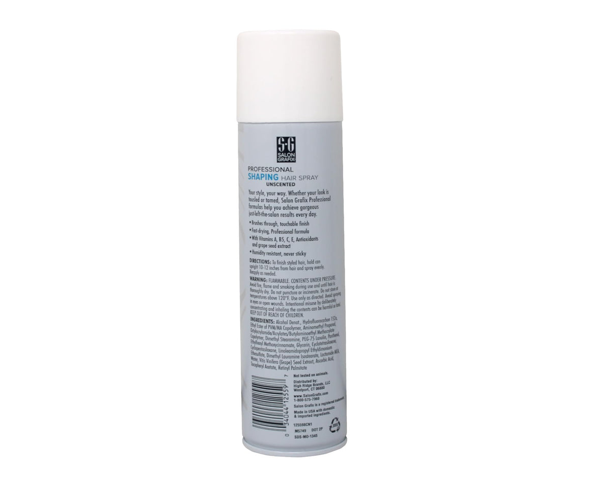 Salon Grafix Professional Shaping Hair Spray, Super Hold Unscented, 10 oz (Pack of 4) Beauty & Personal Care Salon Grafix