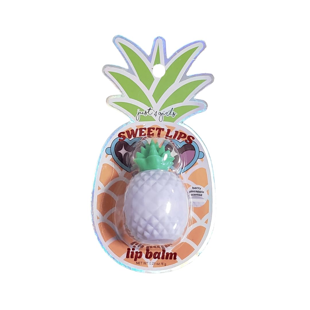 Just 4 girls Sweet Lips Pineapple Shaped Lip Balm (Berry Pinapple) Beauty and Personal Care Just 4 girls