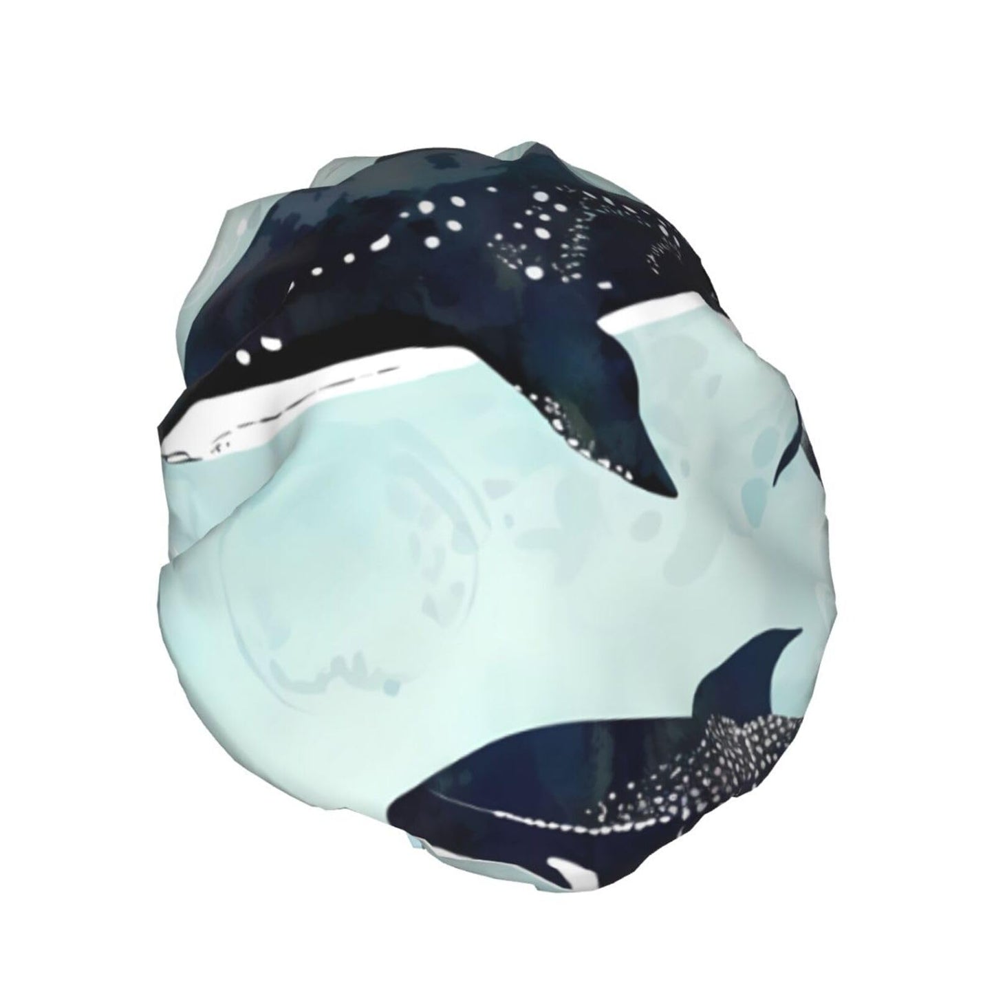 Whale Shower Cap for Women Men Large Reusable Shower Bonnet Double-Layer Waterproof Bath Caps Elastic Band Hair Hat for All Hairstyles Beauty and Personal Care BWLHJKE