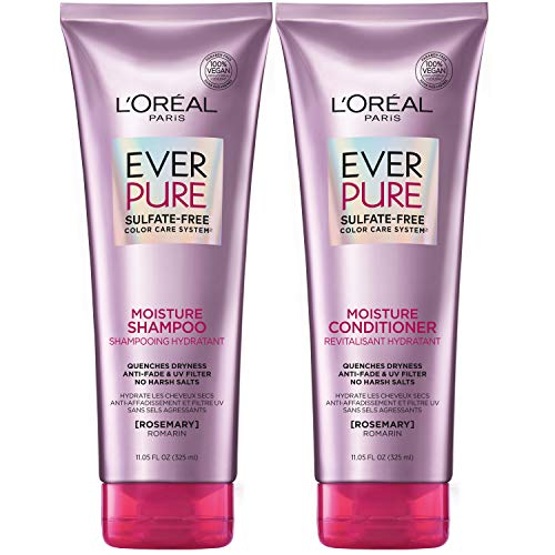 L'Oreal Paris EverPure Moisture Sulfate Free Shampoo and Conditioner with Rosemary Botanical, for Dry Hair, Color Treated Hair, 1 kit Beauty & Personal Care L'Oreal Paris