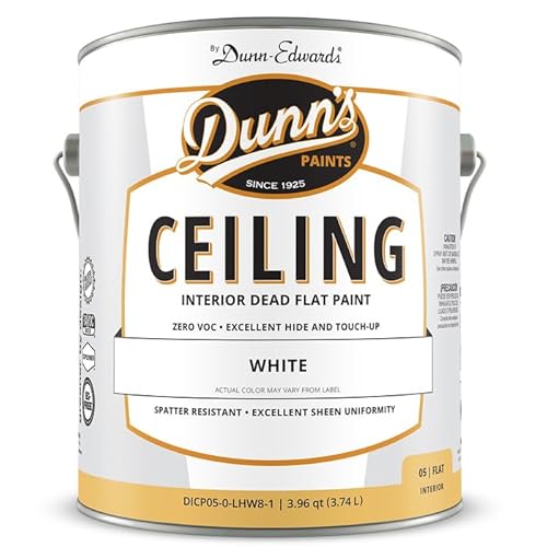 1 Gal Dunn-Edwards DICP05-0-LHW8-1 White Dunn's Paints SELECT Ceiling Interior Dead Flat Paint Beauty & Personal Care Messmer's