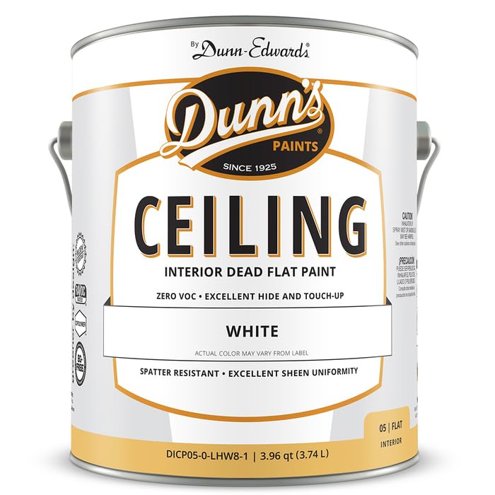 1 Gal Dunn-Edwards DICP05-0-LHW8-1 White Dunn's Paints SELECT Ceiling Interior Dead Flat Paint Beauty & Personal Care Messmer's
