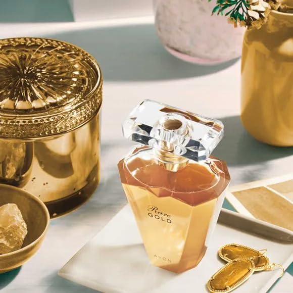 AVON Rare Gold Eau de Parfum Spray for Women, 1.7 fl oz - Amber Floral Fragrance with Mandarin Zest, Ylang-Ylang & Golden Amber - Elegant Designer Beauty & Personal Care AVON