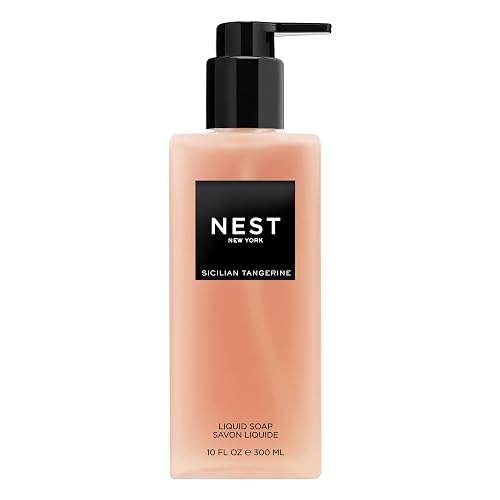 NEST New York Liquid Soap, Sicilian Tangerine - 10 fl oz - Cleanses & Nourishes Skin - Approx. 300 Pumps Per Bottle - Gluten Free & Cruelty Free Beauty & Personal Care NEST New York
