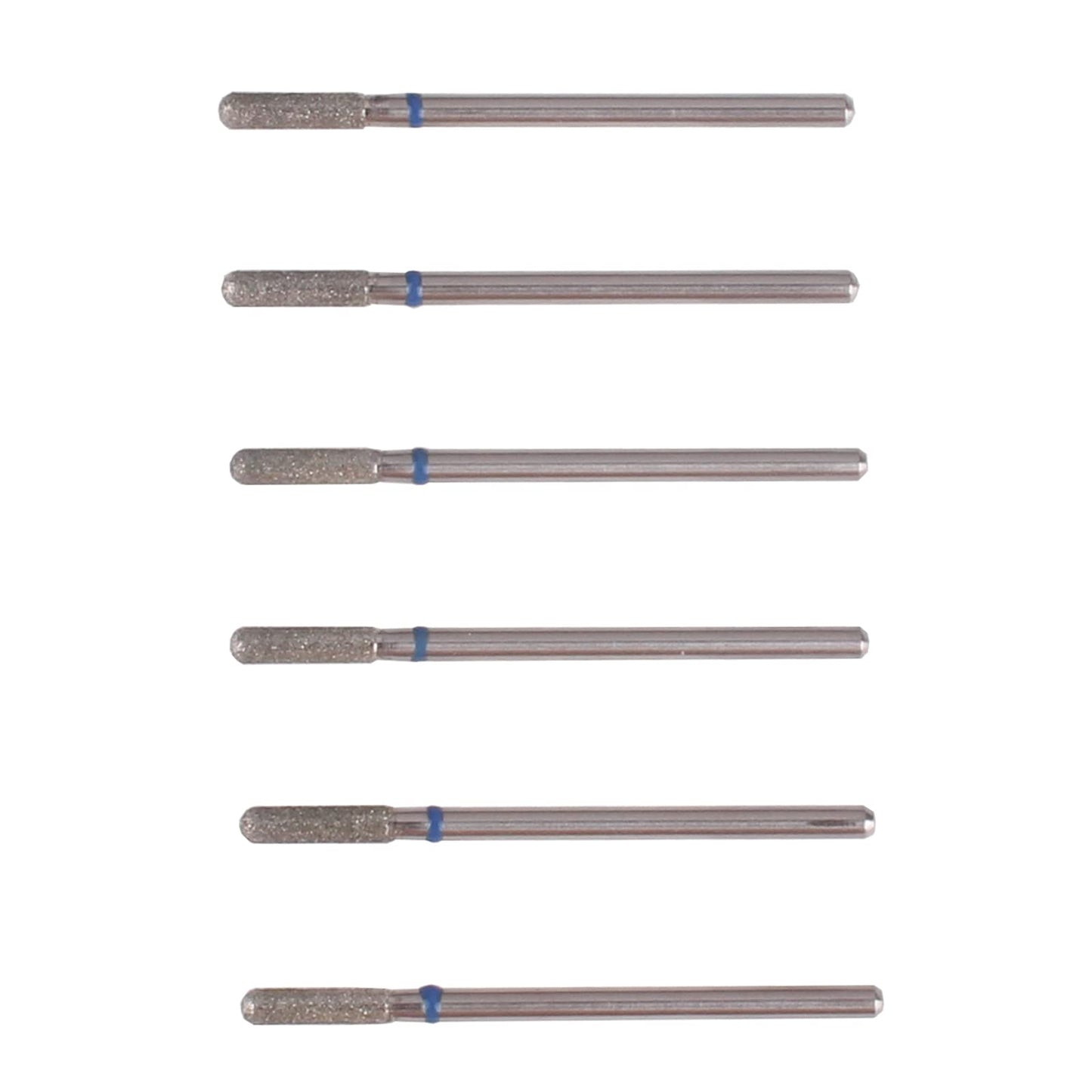 MZCMSL Cylinder Cuticle Drill Bits Set, 6pcs Round Top Russian Manicure Bits, 3/32 Shank efile Bit (Medium) Beauty & Personal Care MZCMSL
