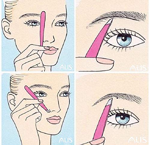 Ali's 3 Pieces Durable Stainless Steel Slant Pointed Flat-Tip Tweezer for Eyebrow Face Nose Hair Removal (Black) Beauty and Personal Care Alis