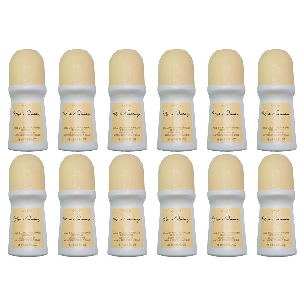 Antiperspirant Deodorants Roll On Far Away by Avon 2.6 Ounces. 12-Pack Beauty and Personal Care AVON
