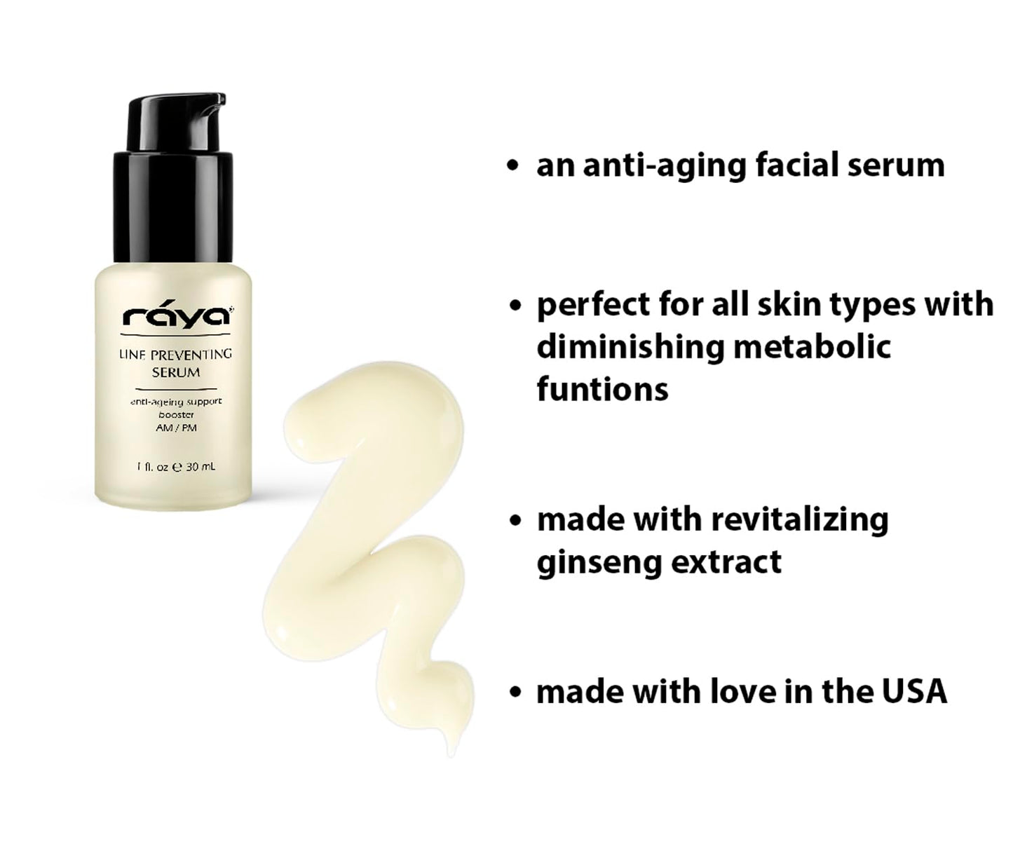 RAYA Line Preventing Serum (507) | Active, Anti-Aging Facial Treatment for All Skin | Helps Reduce Fine Lines and Wrinkles Beauty & Personal Care Raya