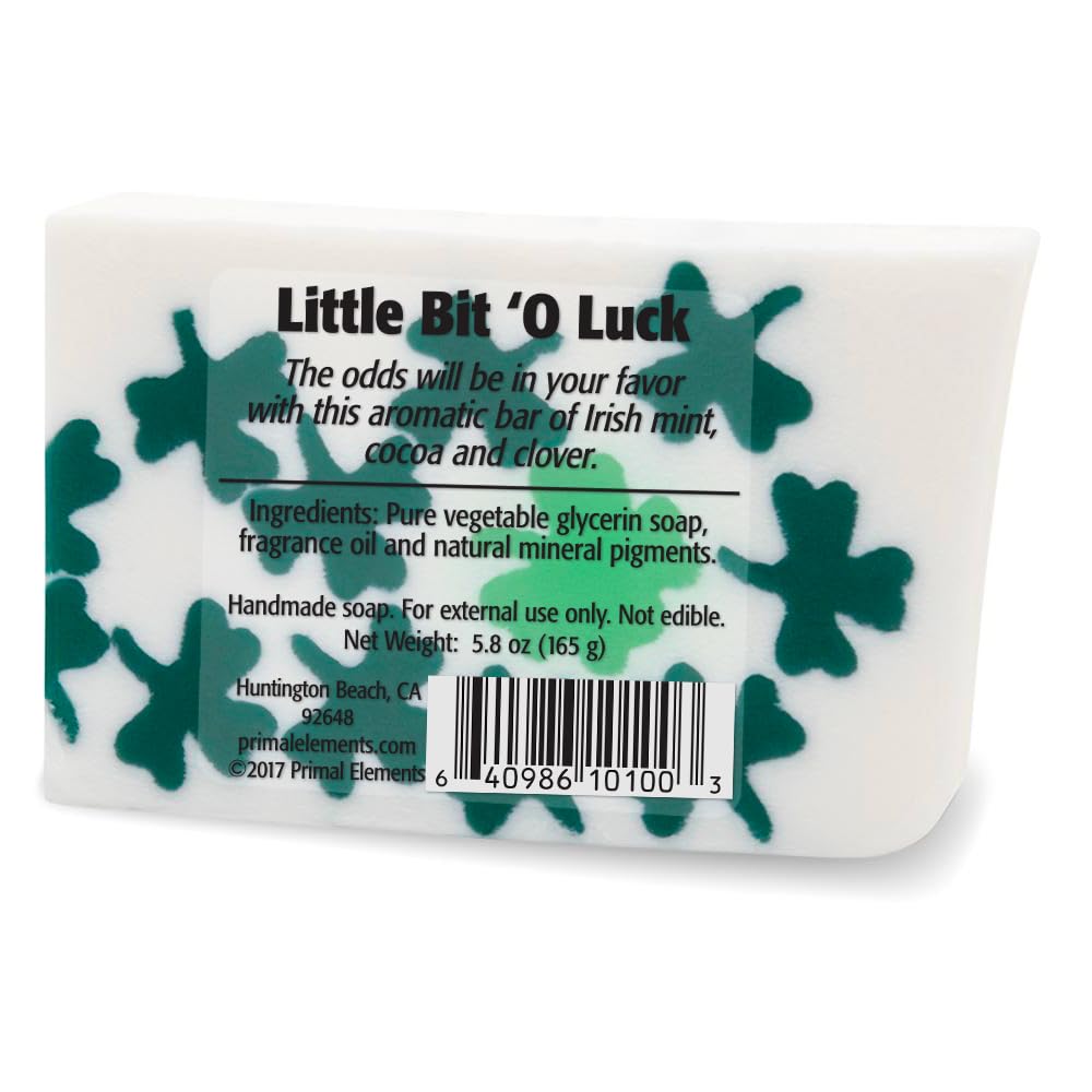 Primal Elements Glycerin Bar Soap | Helps All Skin Types, Sensitive, Oily & Dry Skin | NO PARABENS, VEGAN, GLUTEN FREE, 100% VEGETABLE BASE - (Little Beauty & Personal Care Primal Elements