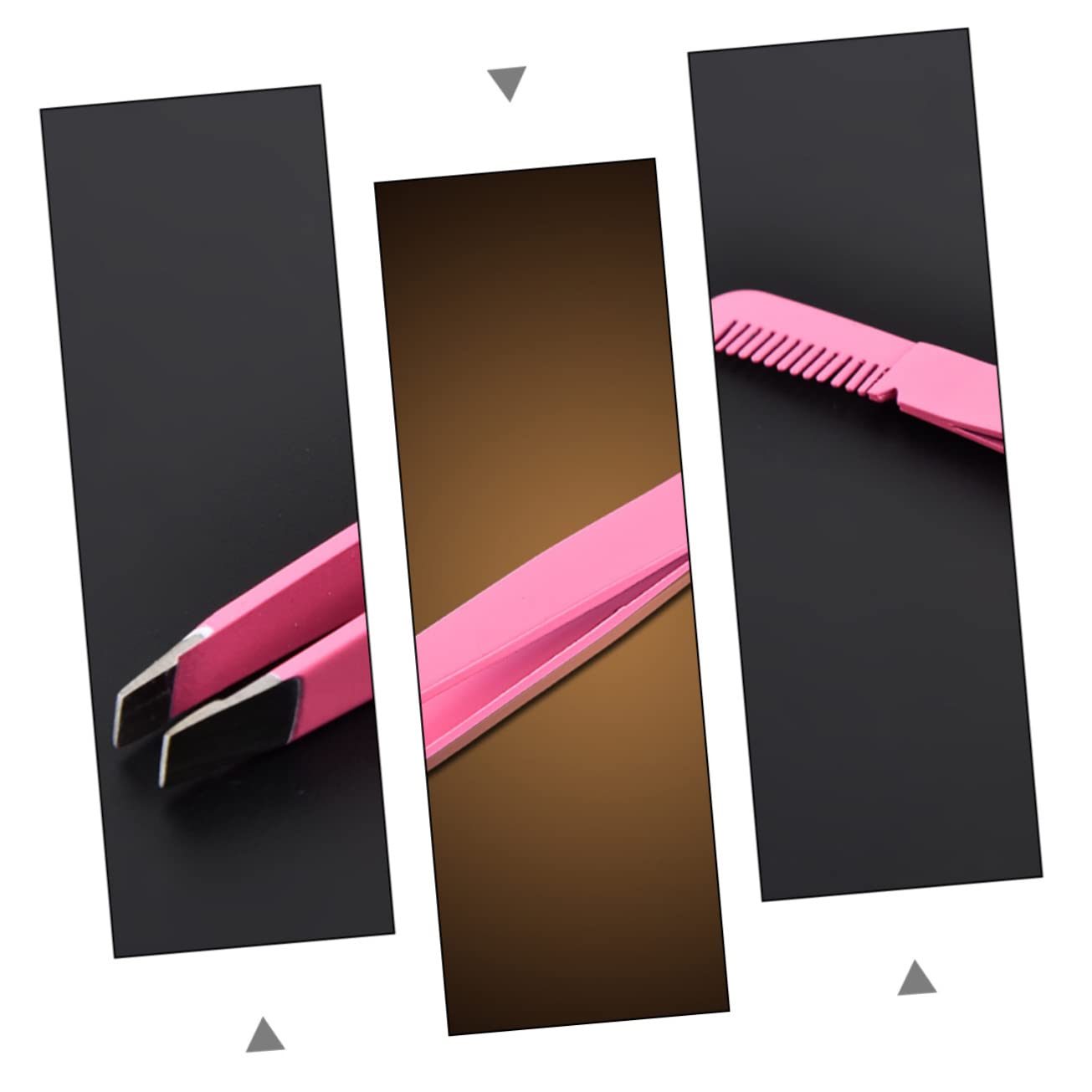 Beaupretty 8pcs Professional Eyebrow Clamps and Tweezers Brush Comb Ergonomic Stainless Steel Design for Precise Eyebrow Shaping and Hair Removal Beauty and Personal Care Beaupretty