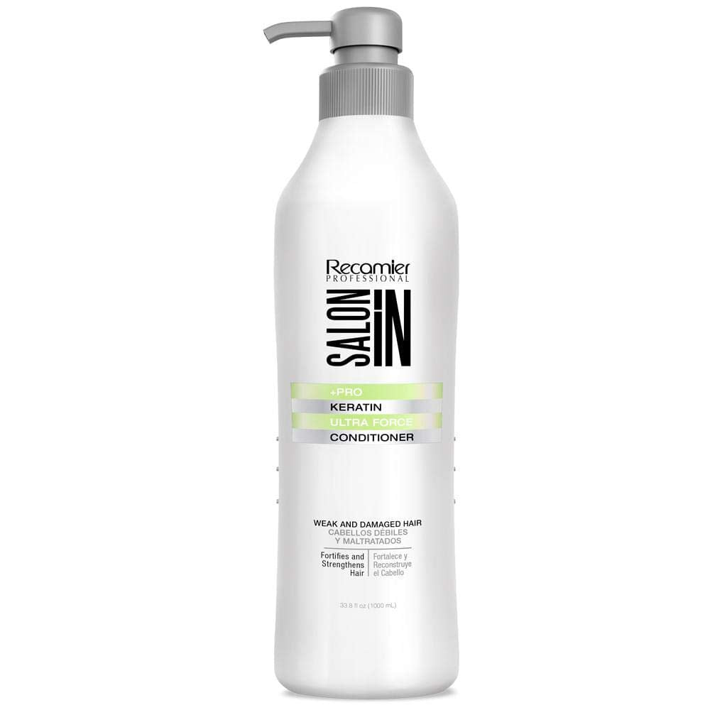 Salon In by Recamier | Keratin Ultra Force Set - Keratin Shampoo, Hair Conditioner & Leave-On Treatment (10.1 fl oz / 300 ml each) | Shampoo Beauty & Personal Care RECAMIER PROFESSIONAL SALON IN