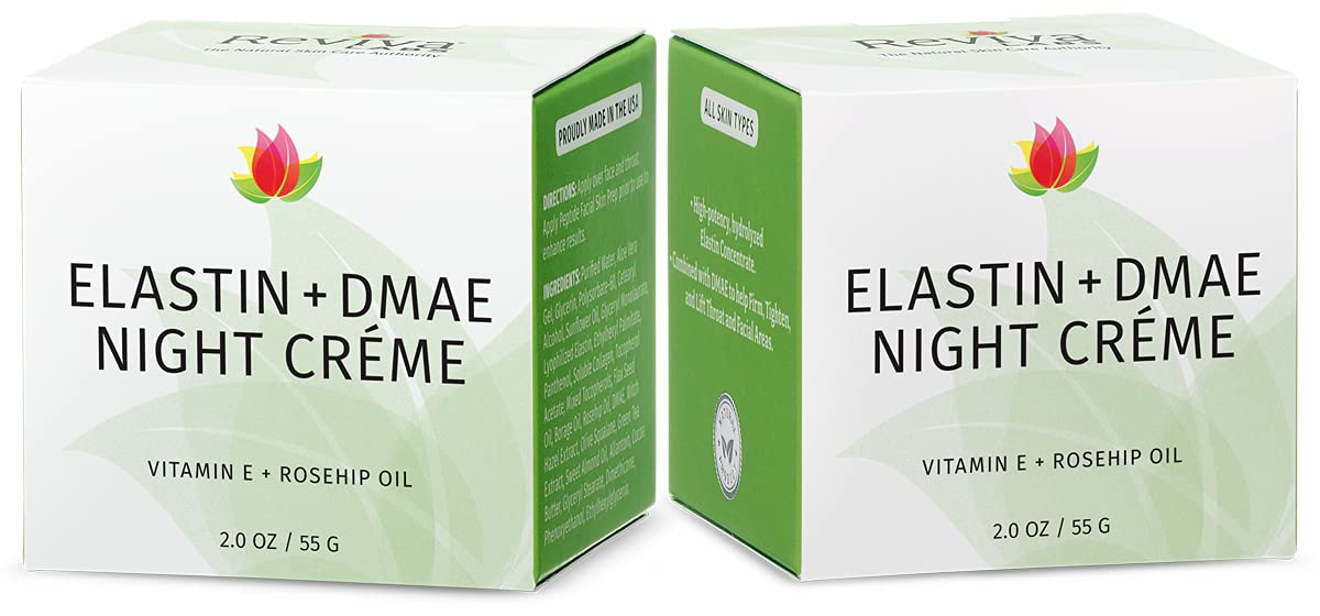 REVIVA LABS - Elastin + DMAE Night Créme 2PK (2.oz) Beauty & Personal Care Reviva Labs