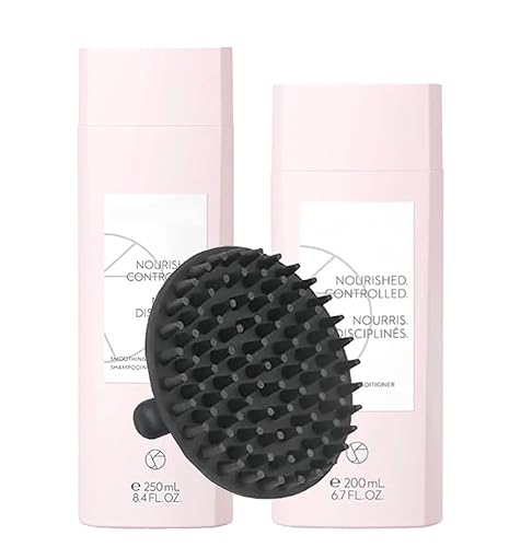 M Hair Designs Scalp Brush + Kera Silk Smoothing Shampoo & Conditioner (Bundle) - Frizz Control, Sulfate-Free, Keratin Hair Care for Smooth, Silky Beauty & Personal Care M Hair Designs