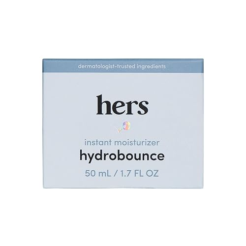 hers Hydrobounce Instant Moisturizer - Hyaluronic Acid, Squalane, & Probiotic Formula - Lightweight Daily Face Cream - Hydrating Vegan Facial Lotion Beauty & Personal Care HIMS & HERS