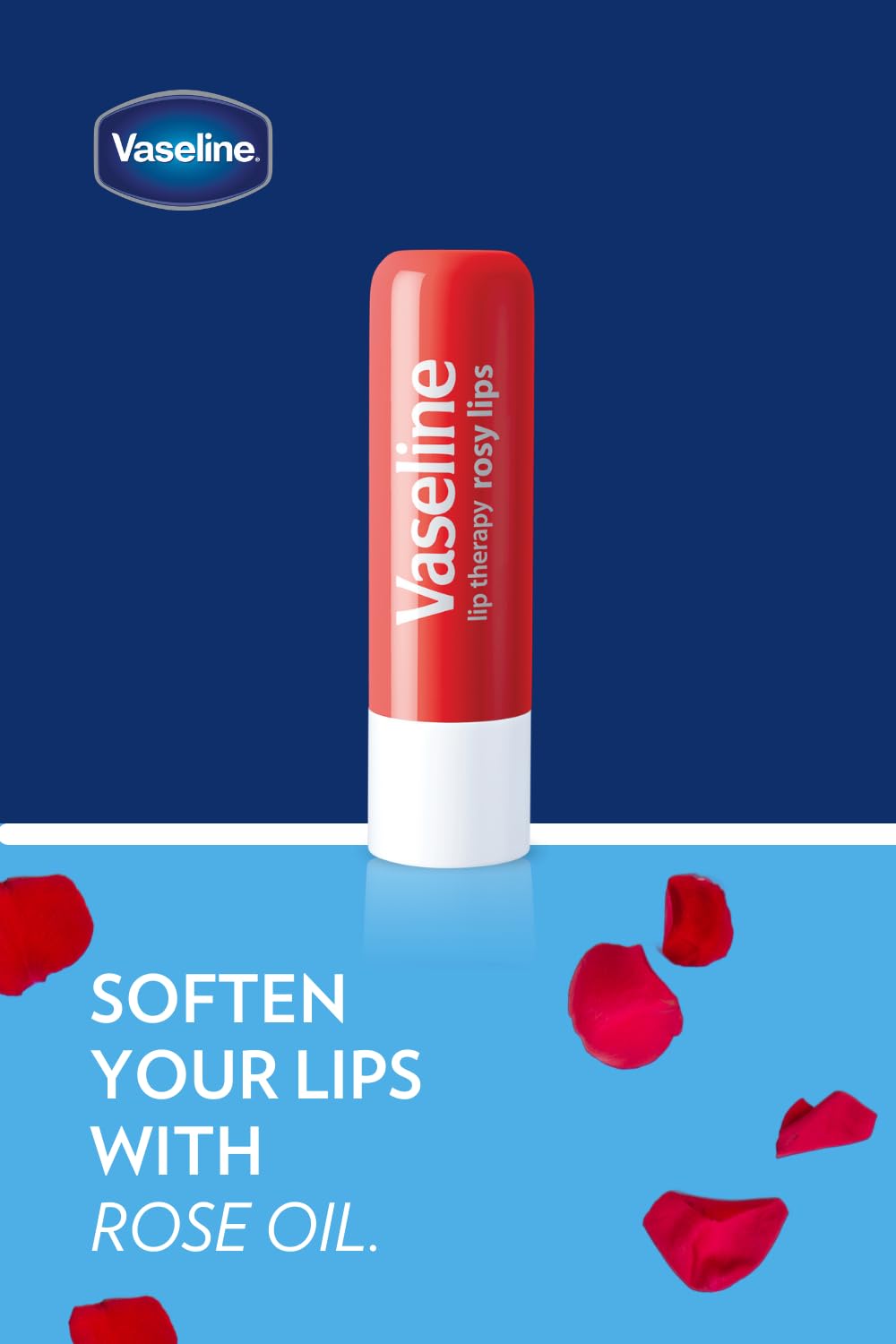 Vaseline Lip Therapy Care Rosy, Fast-Acting Nourishment, Ideal for Chapped, Dry, Cracked, or Damaged Lips, Lip Balm, 4-Pack, 0.16 Oz Each Beauty & Personal Care Vaseline