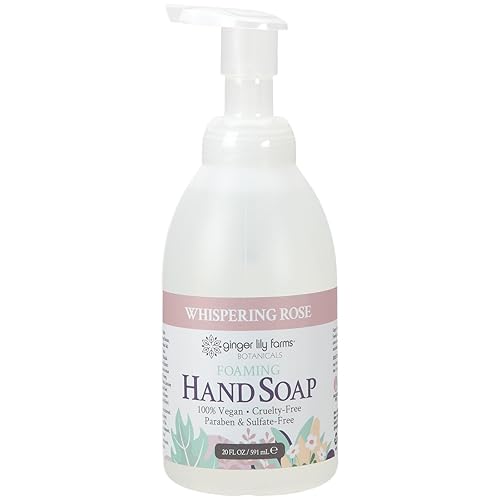 Ginger Lily Farms Botanicals All-Purpose Foaming Hand Soap Refill, 100% Vegan & Cruelty-Free, Whispering Rose Scent, 20 Fl Oz (Pack of 1) Beauty & Personal Care Ginger Lily Farms