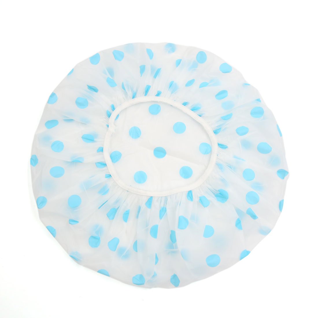 Ruilogod 6pcs Blue Plastic Dots Pattern Reusable Elastic Waterproof Shower Bath Salon Hair Cap Hat Cover (id: 88c ec9 26b d57 7e5 Beauty and Personal Care Ruilogod