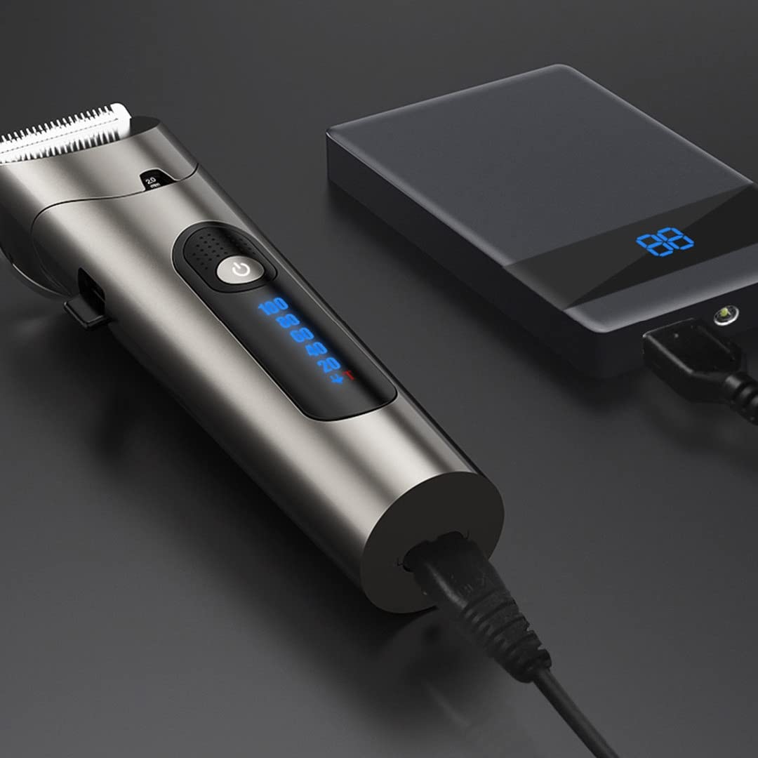 YMGSCC Hair Clipper Professional Electric Trimmer with LED Screen Washable Rechargeable Men Strong Power Steel Cutter(E) Beauty and Personal Care YMGSCC