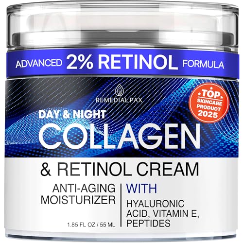 Collagen Face Cream with Retinol & Hyaluronic Acid - Anti Aging Moisturizer for Women & Men, Firming Day & Night Cream for Wrinkles, Hydrating Facial Beauty and Personal Care REMEDIAL PURITY AESTHETICS EXPERIENCE Default Title