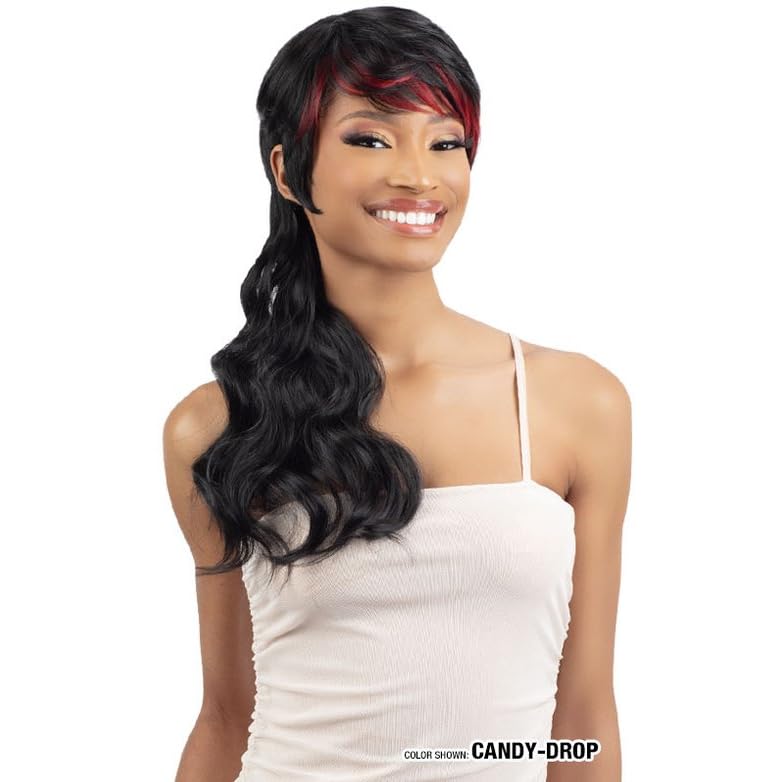 Shake-N-Go Lite Wig Wavy Mullet (BLUSH-DROP)