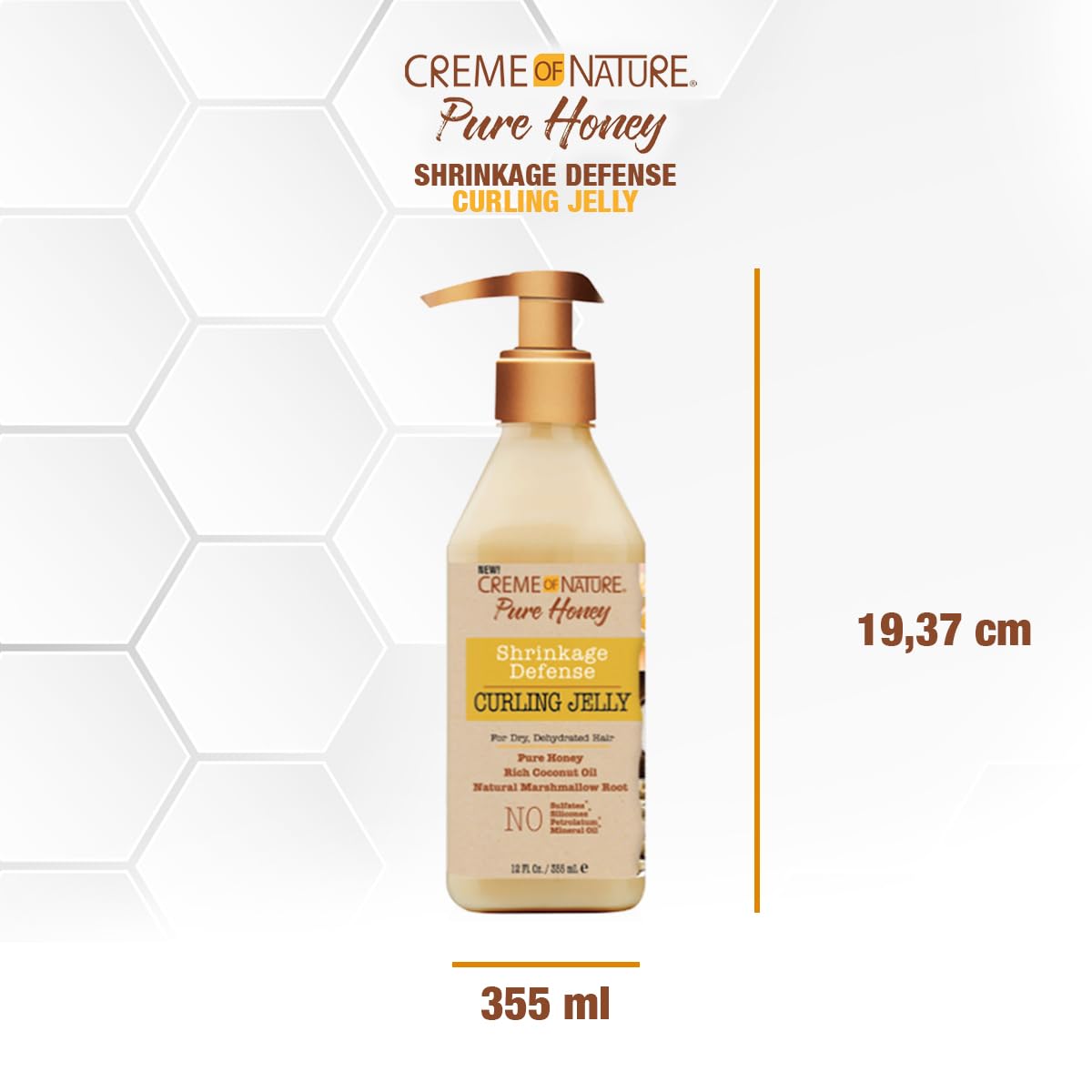 Creme of Nature Curling Jelly, Pure Honey, Coconut Oil and Shea Butter Formula, Shrinkage Defense, 11.5 Oz Beauty & Personal Care Creme of Nature