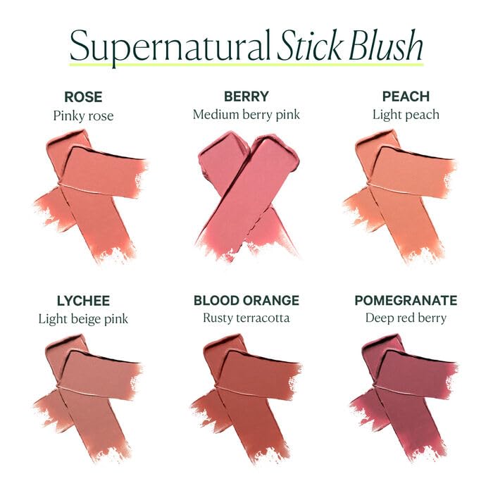 Well People Supernatural Stick Multi-Use Blush, Creamy, Hydrating Blush Stick For A Pop Of Color, Multi-use, Vegan & Cruelty-free, Pomegranate Beauty & Personal Care Well People