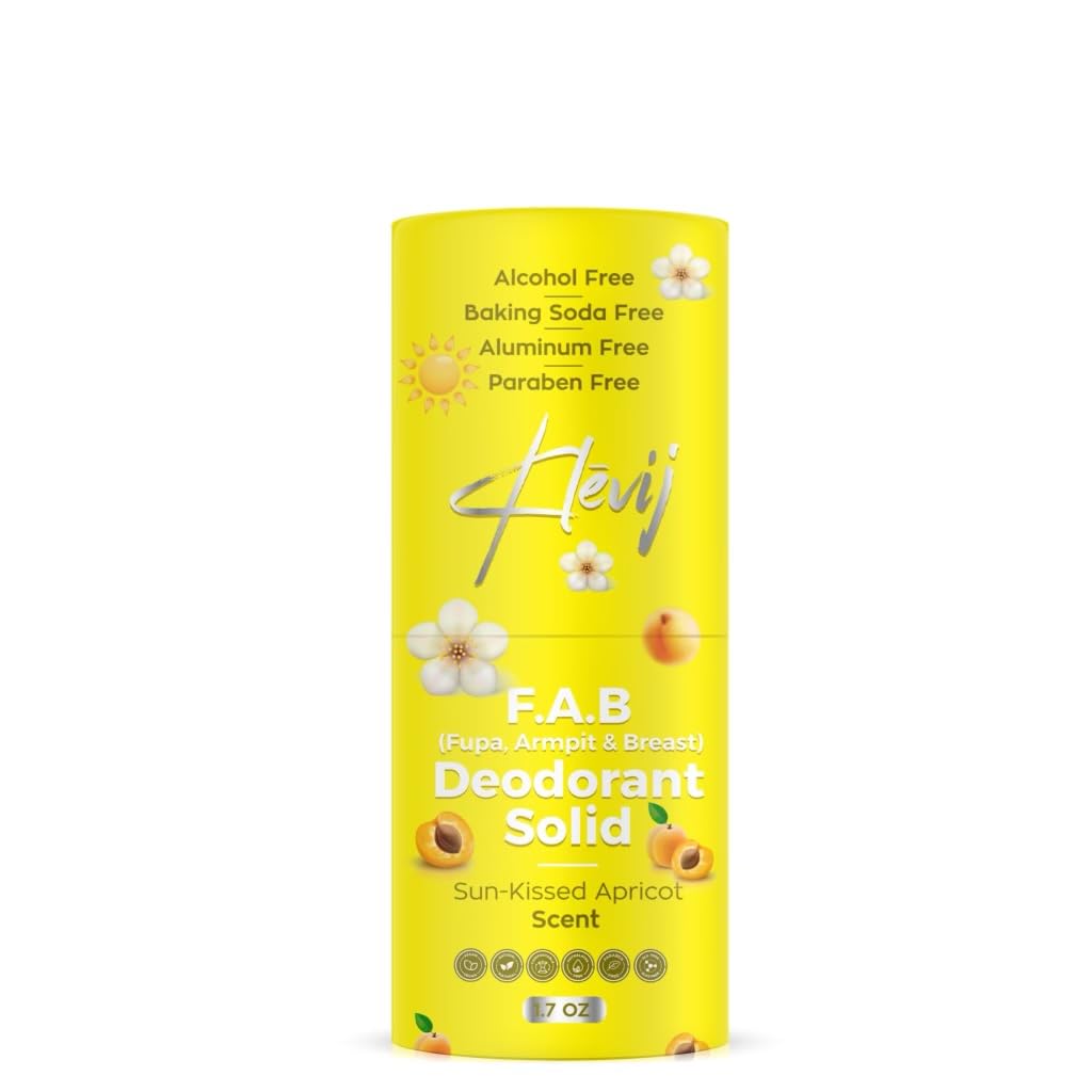 Klevij All Natural F.A.B. Deodorant - Sunkissed Apricot Scent - 1.7 oz Organic, Aluminum-Free Deodorant for FUPA, Armpit, and Breast Areas Beauty and Personal Care Klevij