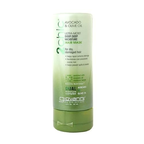 Giovanni 2chic Ultra-Moist Deep Deep Moisture Hair Mask Avocado & Olive Oil 5 fl oz (147 ml) by AB Beauty & Personal Care GIOVANNI