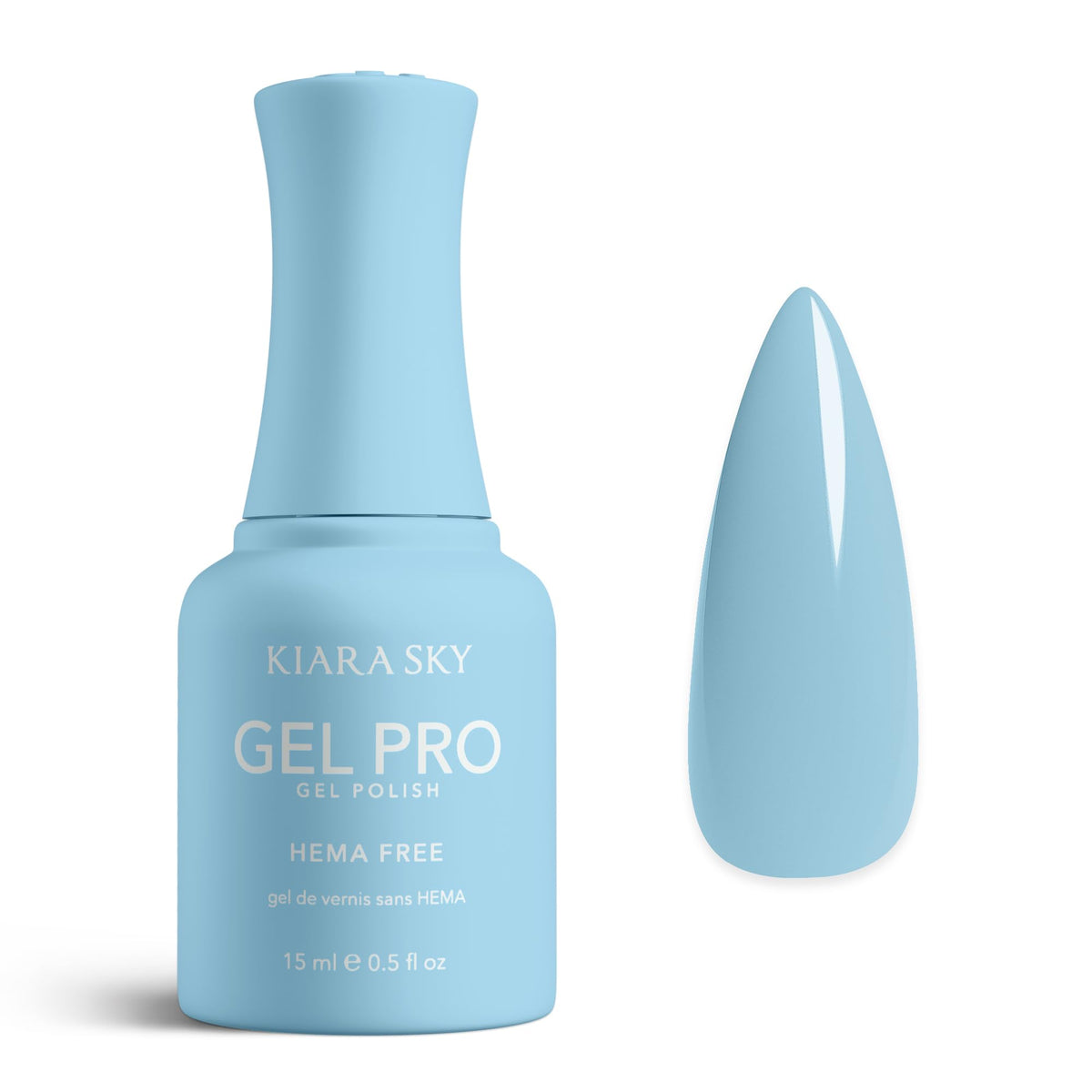 KIARA SKY Gel Pro HEMA-Free Gel Nail Polish | Full Coverage, 28+ Day Wear, Self-Leveling, UV/LED Soak-Off, 0.5 fl oz | Icy Stare #048