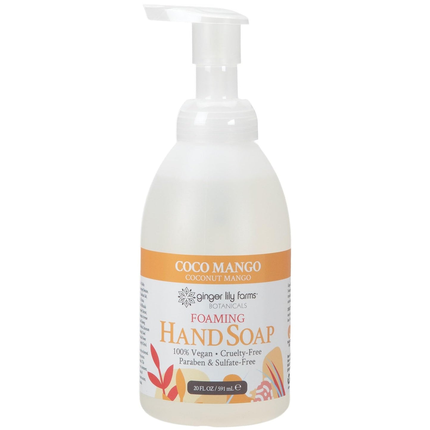 Ginger Lily Farms Botanicals All-Purpose Foaming Hand Soap Refill, Coco Mango, 100% Vegan & Cruelty-Free, Coconut Mango Scent, 20 Fl Oz (Pack of 1) Beauty & Personal Care Ginger Lily Farms