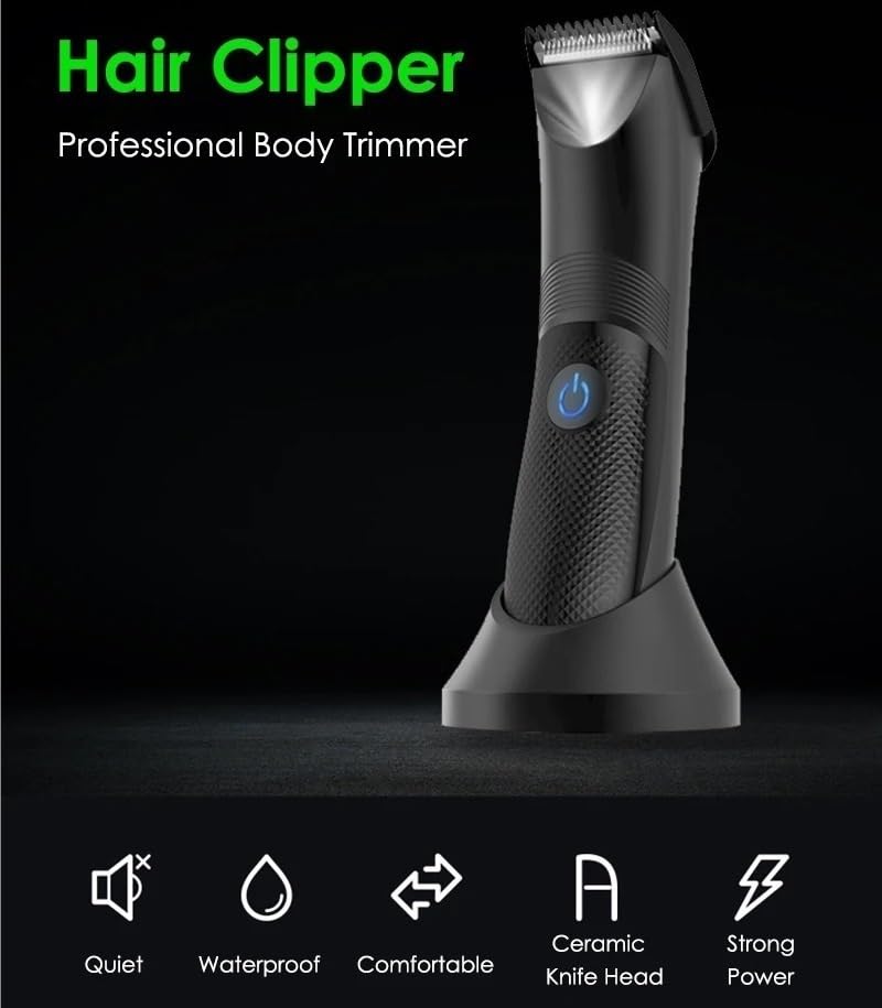 KNPSJJRHF Mens Hair Clippers, Groin Area Hair Trimmer Lawn Mower Ceramic Blade Waterproof Wet Dry Hair Clippers Pubic Armpit Body Hair Beauty and Personal Care KNPSJJRHF