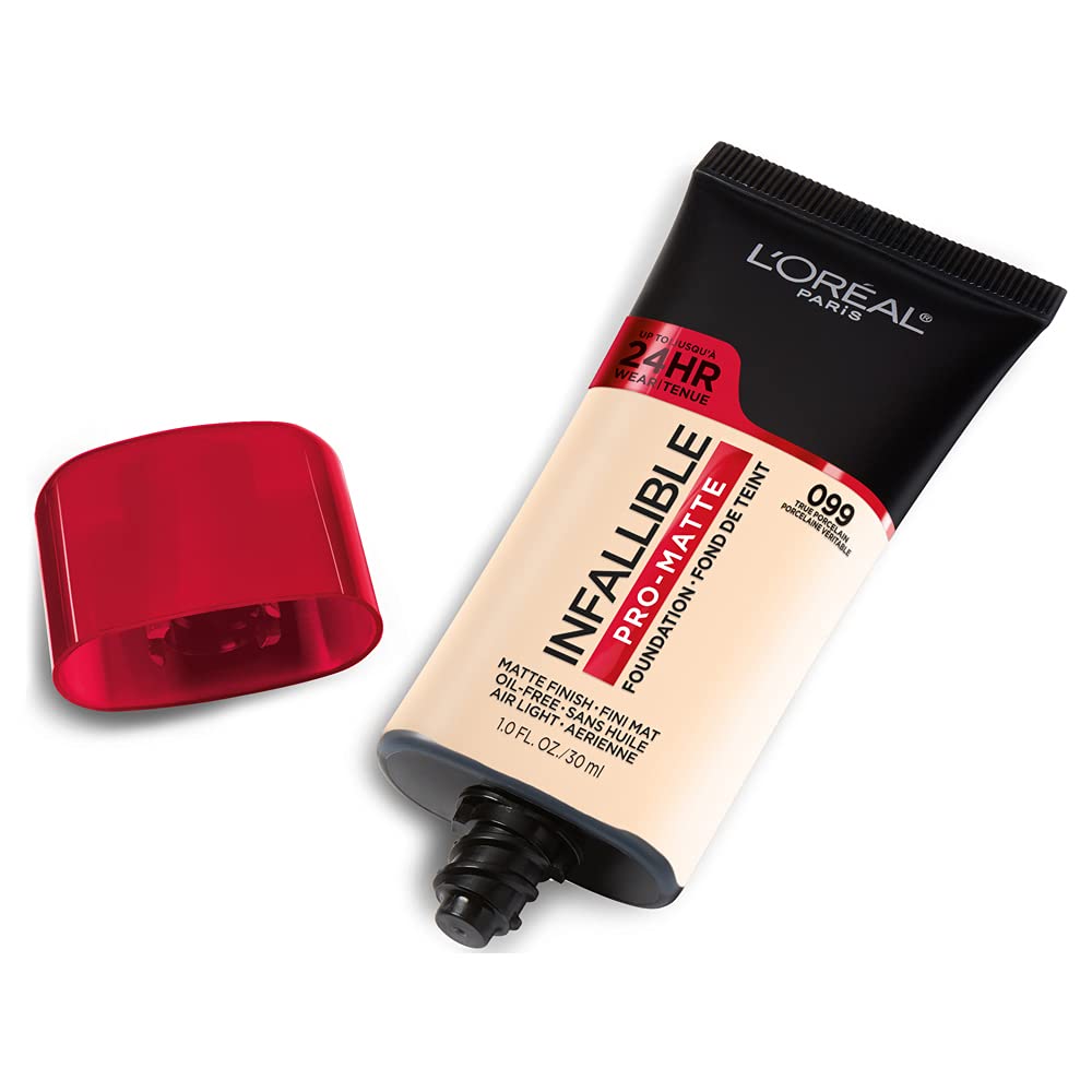 L'Oreal Paris Cosmetics Makeup Infallible Pro-Matte Liquid Longwear Foundation, True Porcelain, 1 fl oz.