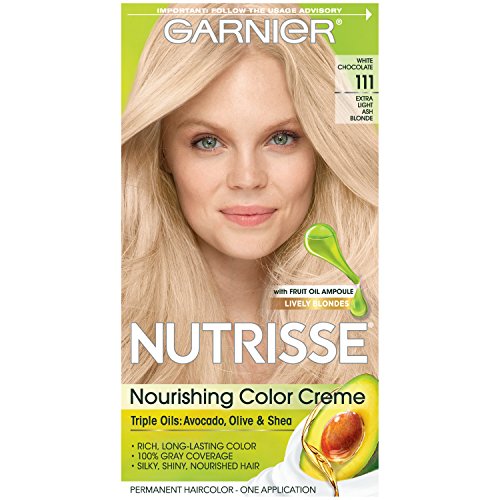 Garnier Nutrisse Nourishing Hair Color Creme, 111 Extra-Light Ash Blonde (White Chocolate) (Packaging May Vary) Beauty & Personal Care Garnier