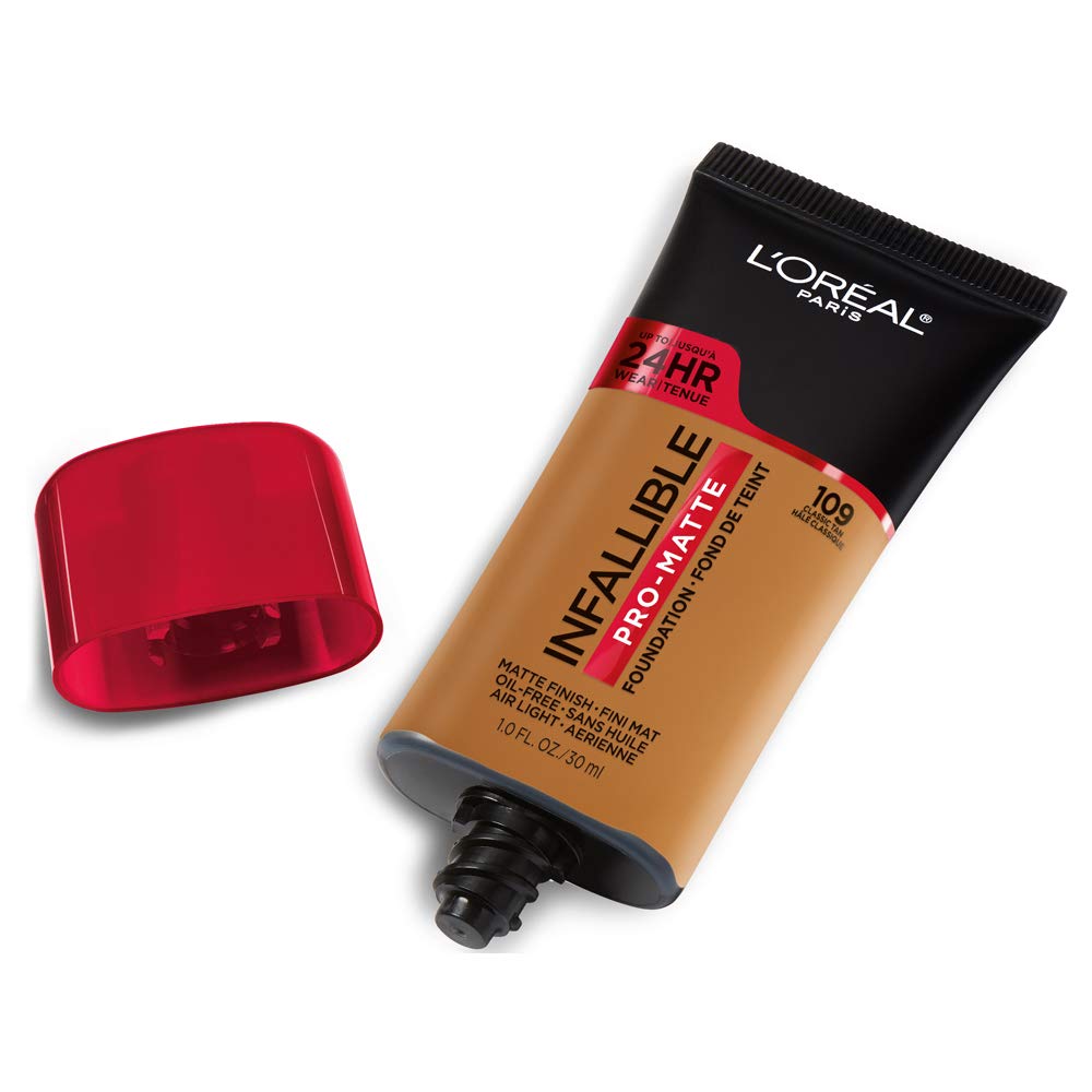 L'Oreal Paris Cosmetics Makeup Infallible Pro-Matte Liquid Longwear Foundation, Classic Tan, 1 fl oz