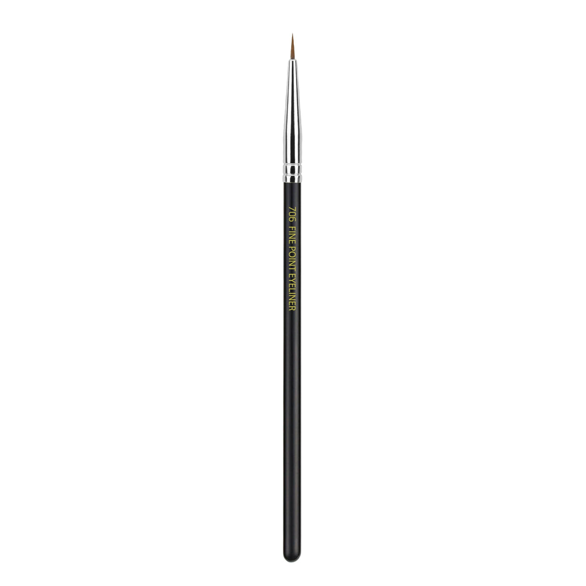 Bdellium Tools Professional Makeup Brush - Maestro Series 706 Fine Point Eyeliner - With Soft Synthetic Fibers, For Lining the Eyes (Black, 1pc)