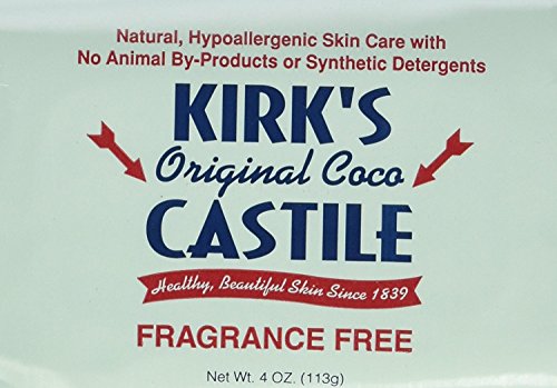 Kirk's Castile: Coco Castile Bar Soap, Fragrance Free 4 oz (2 pack) Beauty & Personal Care KIRK'S CASTILE