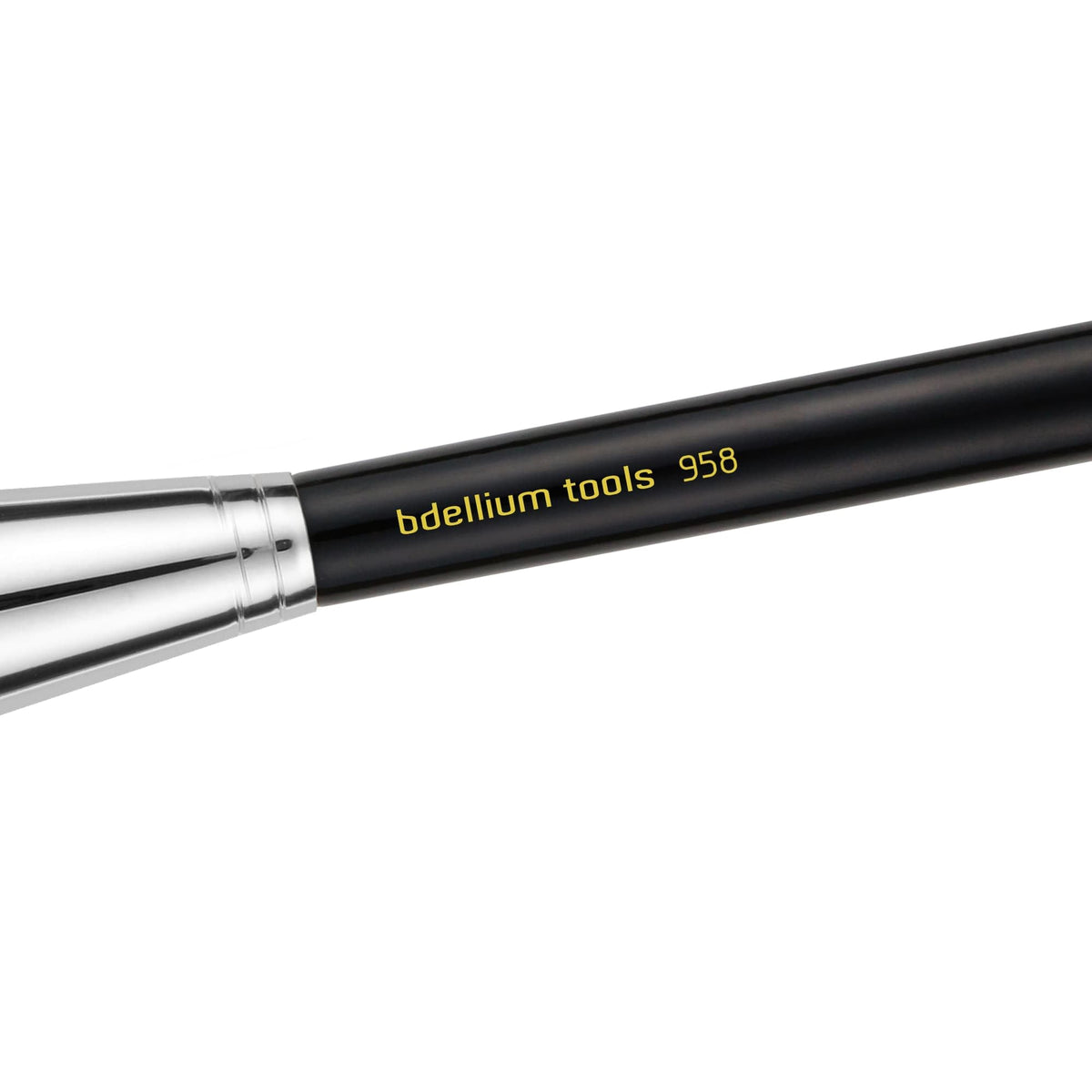 Bdellium Tools Professional Makeup Brush - Maestro Series 958 Duo Fiber Powder - With Soft Synthetic Fibers, For Blending Powder (Black, 1pc)