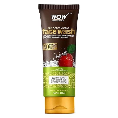 WOW Skin Science Apple Cider Vinegar Face Wash Gel - Deep Pore Cleansing For Smooth Skin,Helps Remove Blackheads- Daily Cleaner & Moisturizer Beauty & Personal Care WOW Skin Science