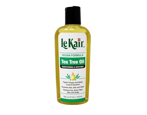 le Kair Tea Tree Oil Vegan Formula - Soothing Oil for Dry Scalp, Flaky Skin, Itchy Scalp & Nails - Fights Dandruff & Promotes Hydration - 3.4 fl oz Beauty & Personal Care Le Kair