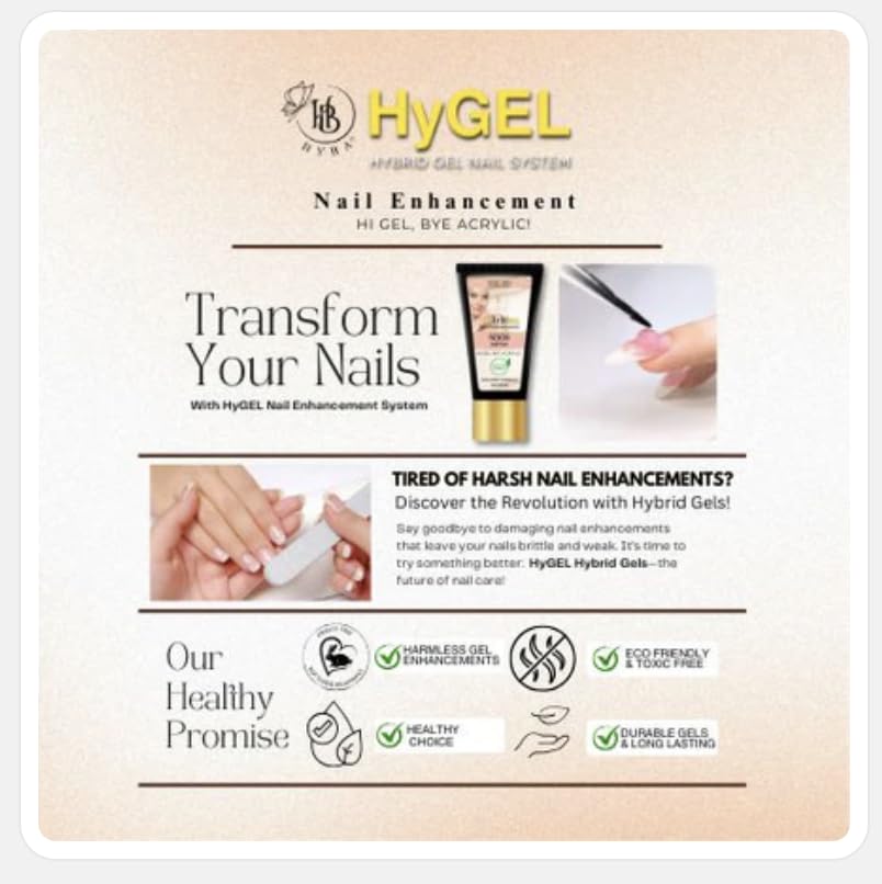 HyGEL Hybrid Nail Gel, Nude Skin Collection SINGLES, 60ml (Peachy Radiant, NS04)