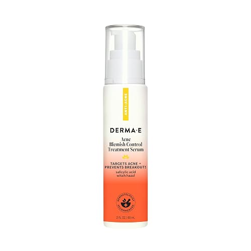DERMA E Acne Spot Treatment, Acne Blemish Control Treatment Serum, 2 Fl Oz, Clinically Studied to Help Fight Blackheads, Breakouts and Cystic Acne Beauty & Personal Care Derma E