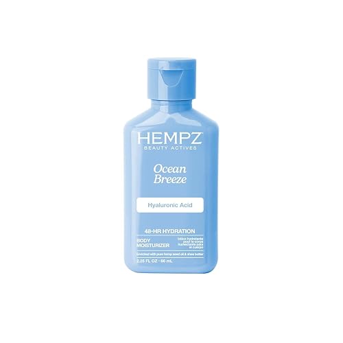 Hempz Body Lotion - Ocean Breeze Limited Edition Mini Daily Moisturizing Cream, Shea Butter, Aloe Body Moisturizer - Skin Care Products, All Natural Beauty & Personal Care Hempz