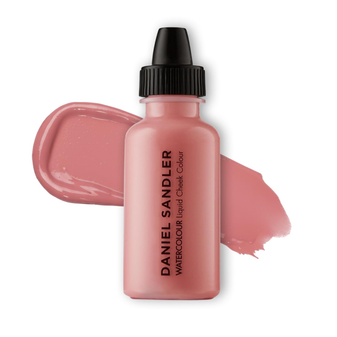 Daniel Sandler Watercolour Liquid Blush - Buildable Long-Lasting Matte Pastel Pink Cheek Tint for Cheeks & Lips - Water-Resistant Formula for All Skin