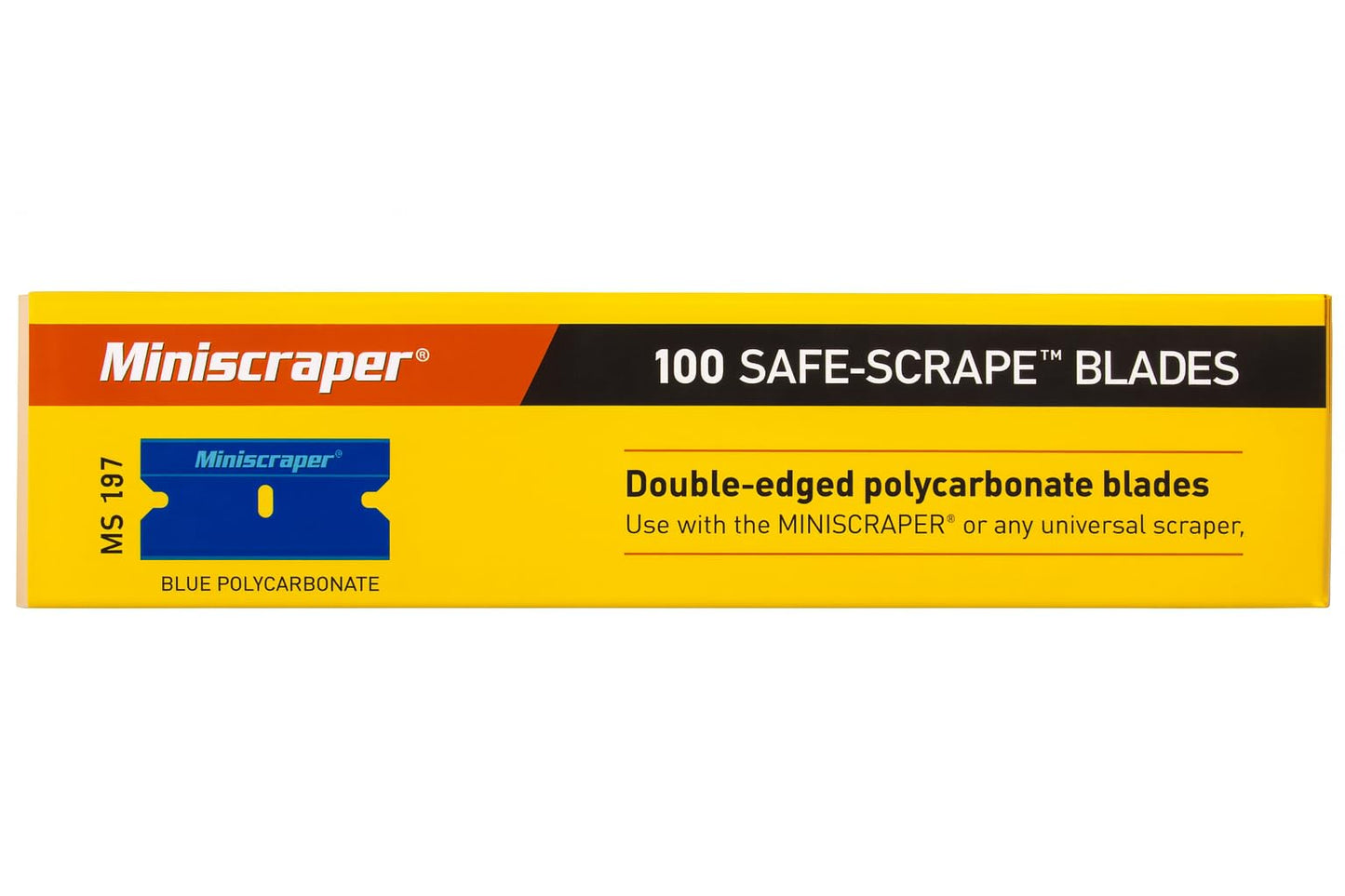 MINISCRAPER 100 Pack Plastic Razor Blades Double Edged Polycarbonate Beauty and Personal Care miniscraper