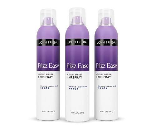 John Frieda Frizz Ease Moisture Barrier Firm Hold Hairspray, 12 oz (Pack of 3), Long-Lasting Humidity-Resistant Anti-Frizz Spray, Heat Protection Bulk Beauty & Personal Care John Frieda